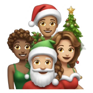 Christmas with friends sticker