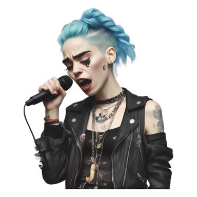 Grimes singing  sticker