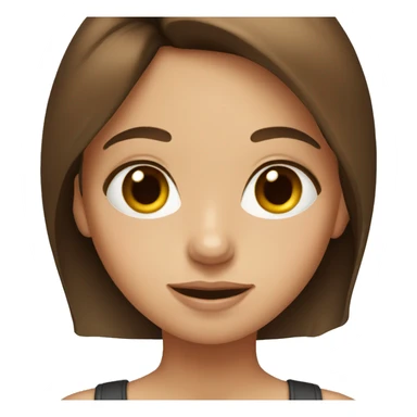 girl with brown hair portrait sticker