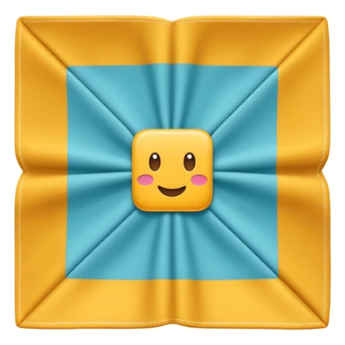 square flapped patterned napkin sticker