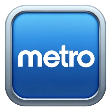 Metro logo. View Side. sticker