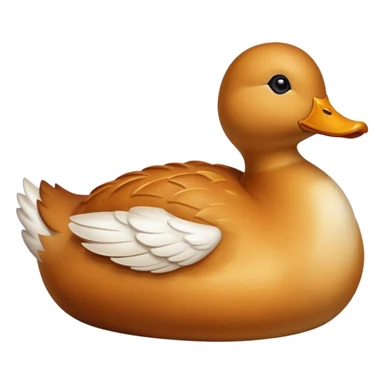 bread loaf shaped like a duck, golden brown crust sticker