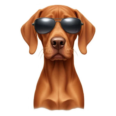 Vizsla with sunglasses sticker