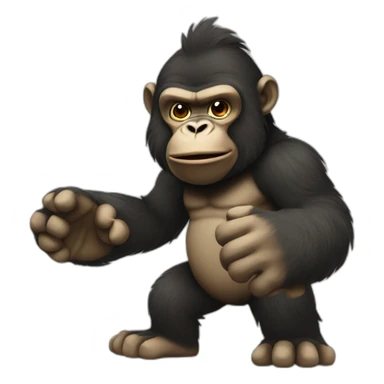 Gorila jugando videojuegos  sticker