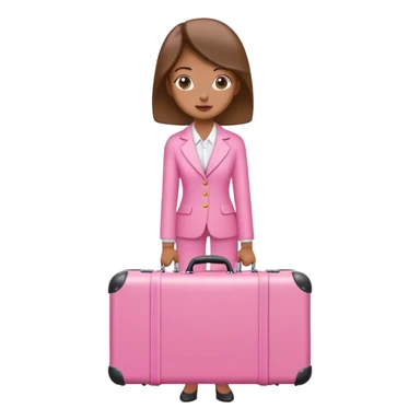 Woman with pink Suitcase sticker