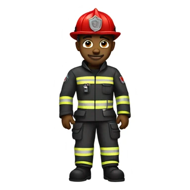 Black gothic firefighter sticker