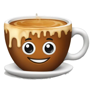 Coffee with caramel sticker