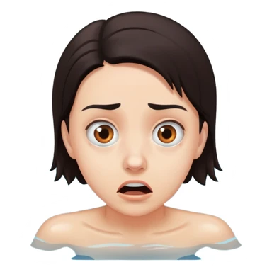person terrified in swimming pool sticker