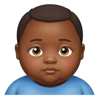 fat black child with down syndrome sticker