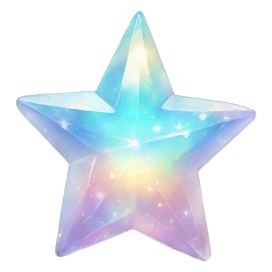 Sparkle star shaped opal crystal sticker