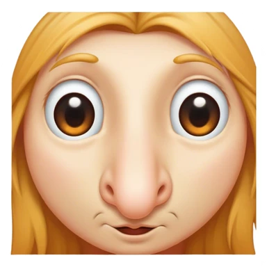 just a large nose with hair poking out the nostrils  sticker