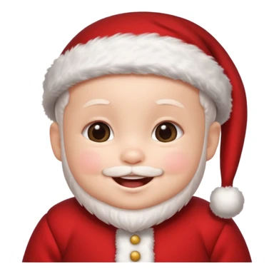 a baby wearing santa clothes sticker