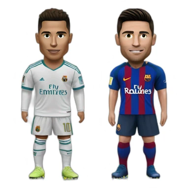 Cristiano ronaldo in lionel messi sticker
