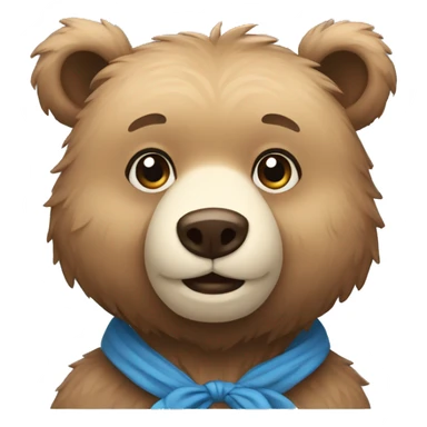 a bear looking cute in blue color sticker