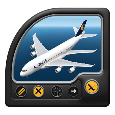 An airbus A380 sidestick in the cockpit  sticker