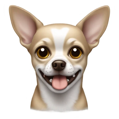 grey chihuahua that have brown hole dougnut sticker