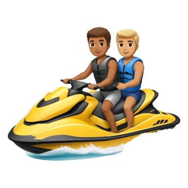 Two men on a jet ski sticker