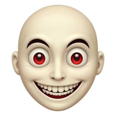 Muzan creepy smile face sticker