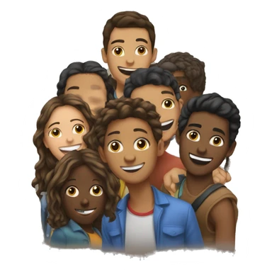 Grupo de jóvenes  sticker