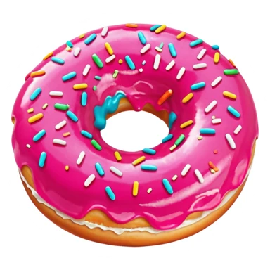 create pink dounut emoji sticker