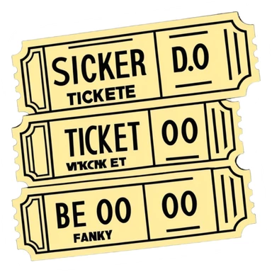 movie ticket sticker