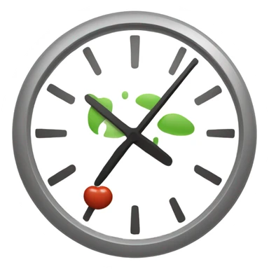 location pin with clock inside of it sticker