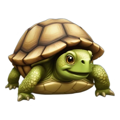 Noix de coco sur une tortue sticker