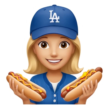 Girl at los Angeles dodgers game sticker