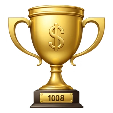money trophy with 10B on it elite  sticker