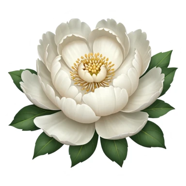 white peony flower single bloom sticker