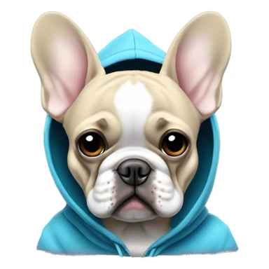 Blue fawn french bulldog with hoodie sticker
