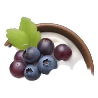 Greek yogurt bowl with blueberries, grapes and oatmeals sticker
