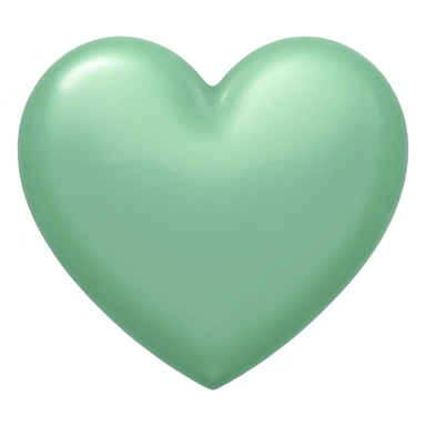 pastel green heart sticker