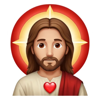Jesus Christ with heart sticker