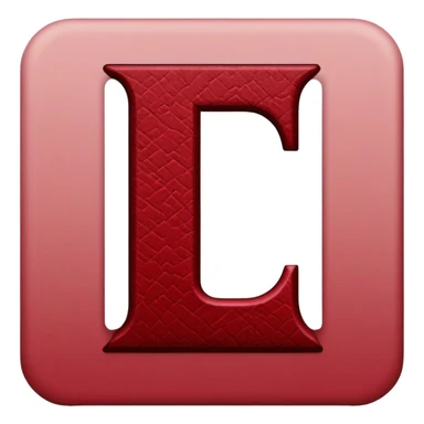 dark red letter L sticker