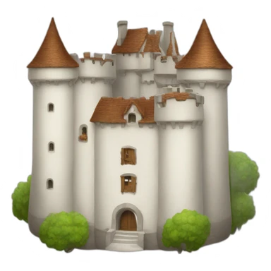 Une chate sur château blanc sticker