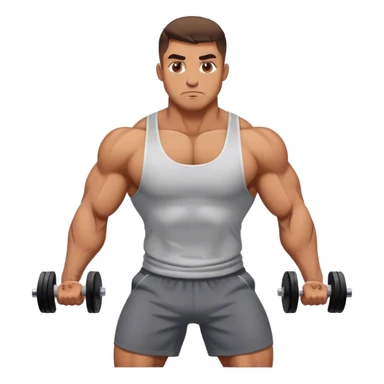 buff man weighted lunges sticker