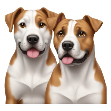 Two amstaffs sticker