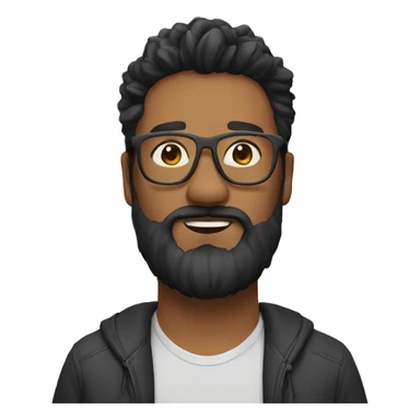 Bearder person majestic with glasses sticker