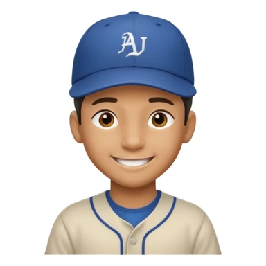 smiling boy JetSetFly in baseball cap sticker