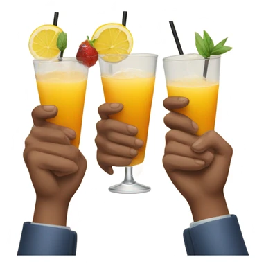 Three cocktails in hands sticker