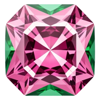 pink and green diamond shape  sticker