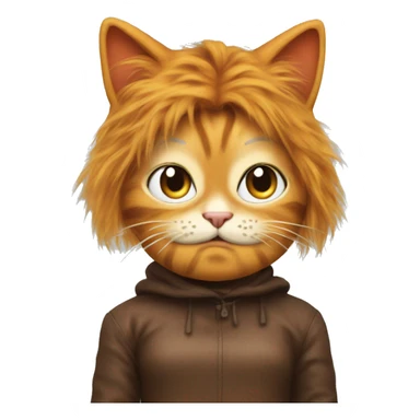 Bjork as garfield cat human sticker