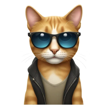Cat with sunglasses sticker