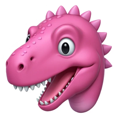 pink dinosaur head sticker