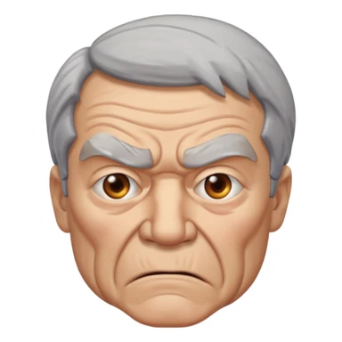 angry old man portrait sticker