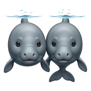 two manatees alone sticker