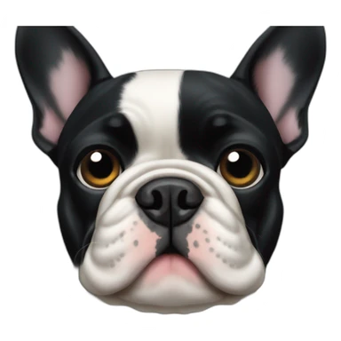 All black French bulldog sticker