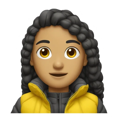 yellow puffer jacket sticker