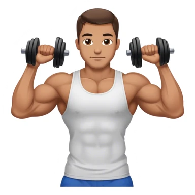 man weighted wrist curl sticker